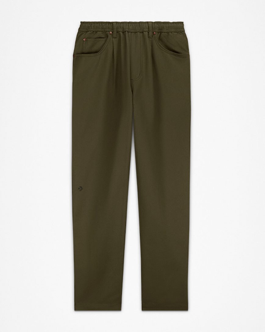 Converse Five Pocket Bukse Herre Olivengrønne | 958QBRZJY