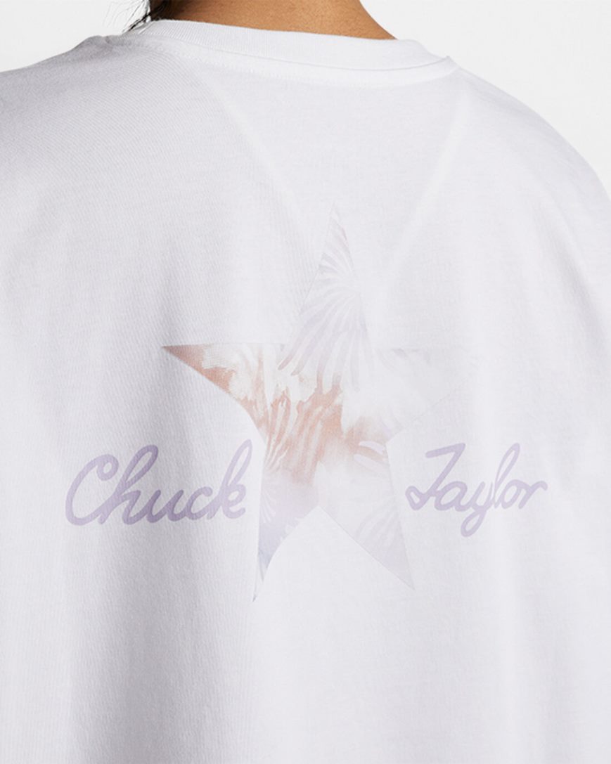 Converse Floral Fill Chuck Taylor Oversized T-Shirts Dame Hvite | 798DSCJXE