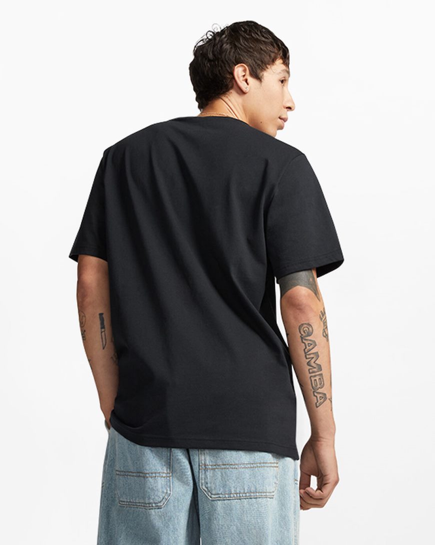 Converse Go-To Clouds Grafiske Standard Fit T-Shirts Dame Svarte | 541GXSBDA