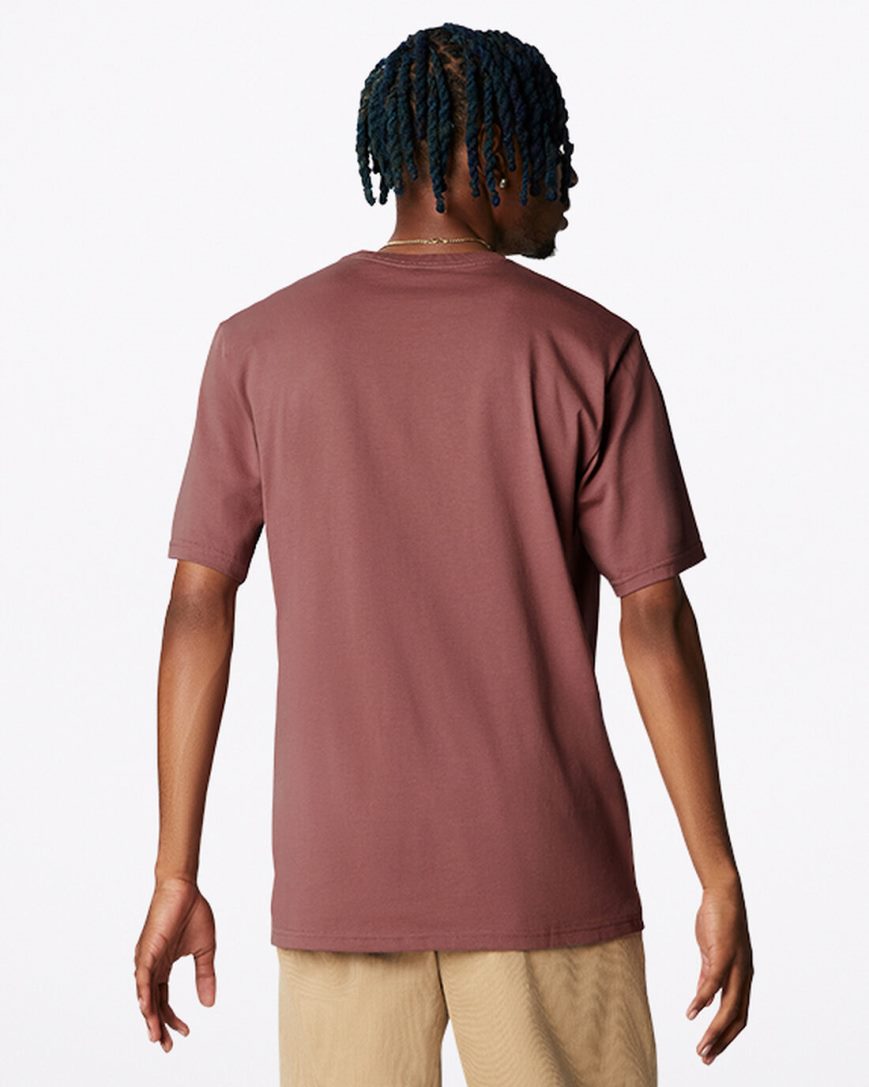 Converse Go-To Embroidered Star Chevron Standard Fit T-Shirts Dame Burgunder | 086PHEDMG