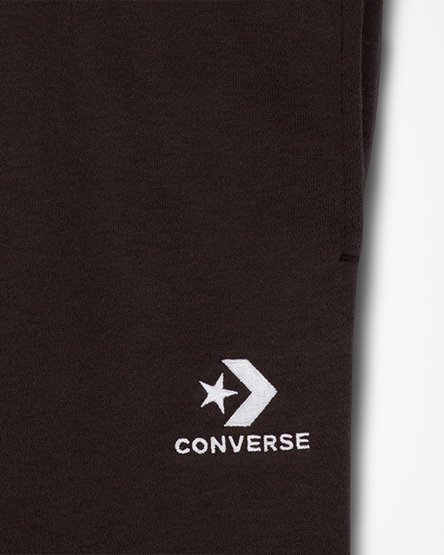 Converse Go-To Embroidered Star Chevron Standard Fit Fleece Joggebukser Herre Brune | 867CSHFVK