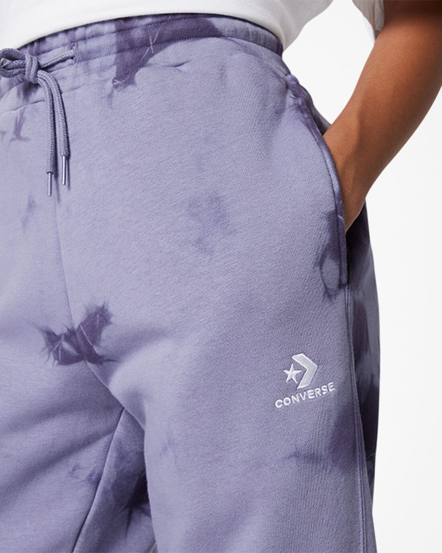 Converse Go-To Star Chevron Washed Standard Fit Joggebukser Herre Lilla | 152IEJGRK