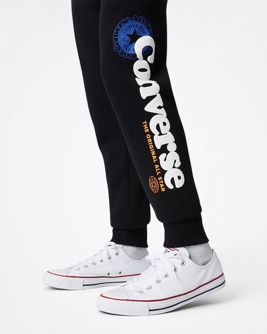 Converse Into The Wild Fleece Cargo Bukse Gutt Svarte | 792GLBSNI