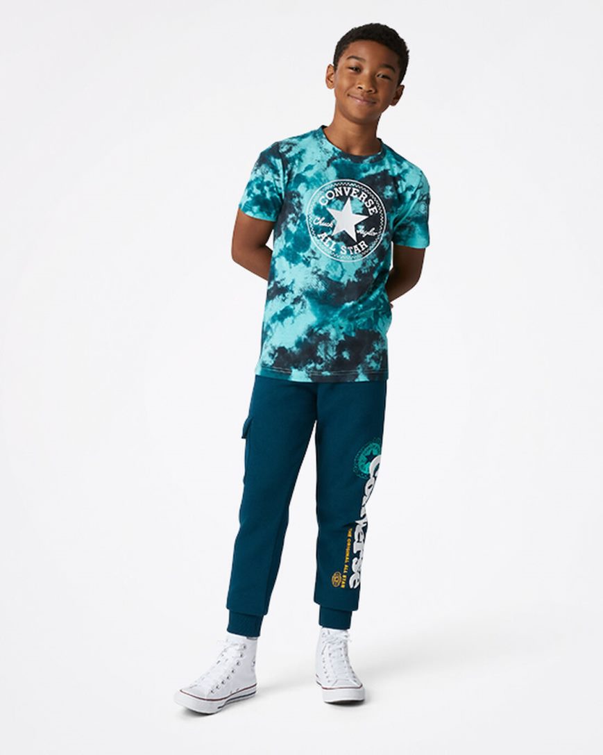 Converse Into The Wild Fleece Cargo Bukse Gutt Blå | 842EIDBYA