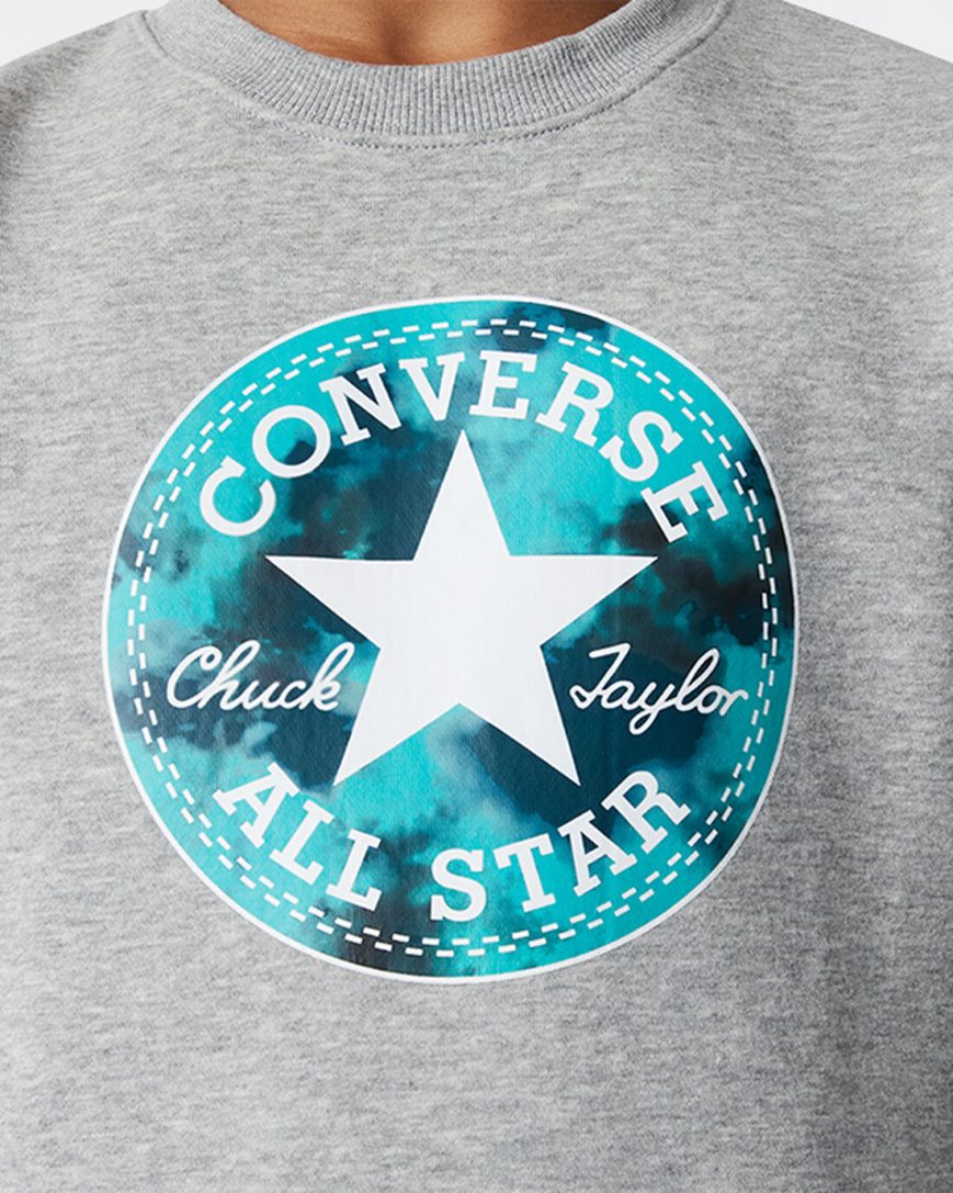 Converse Into The Wild Fleece Crew Gensere Gutt Mørke Grå | 789RGDZCT