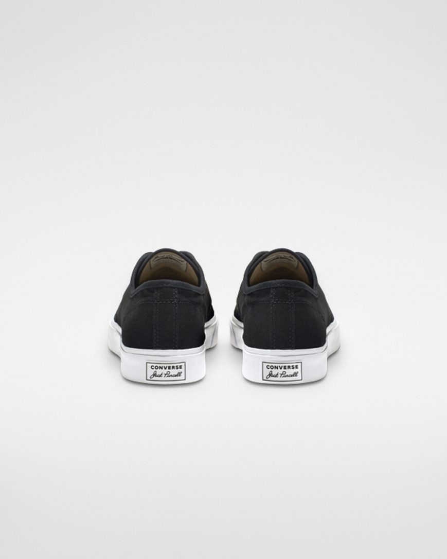 Converse Jack Purcell Canvas Lave Sko Herre Svarte Hvite Svarte | 823JPSGBD