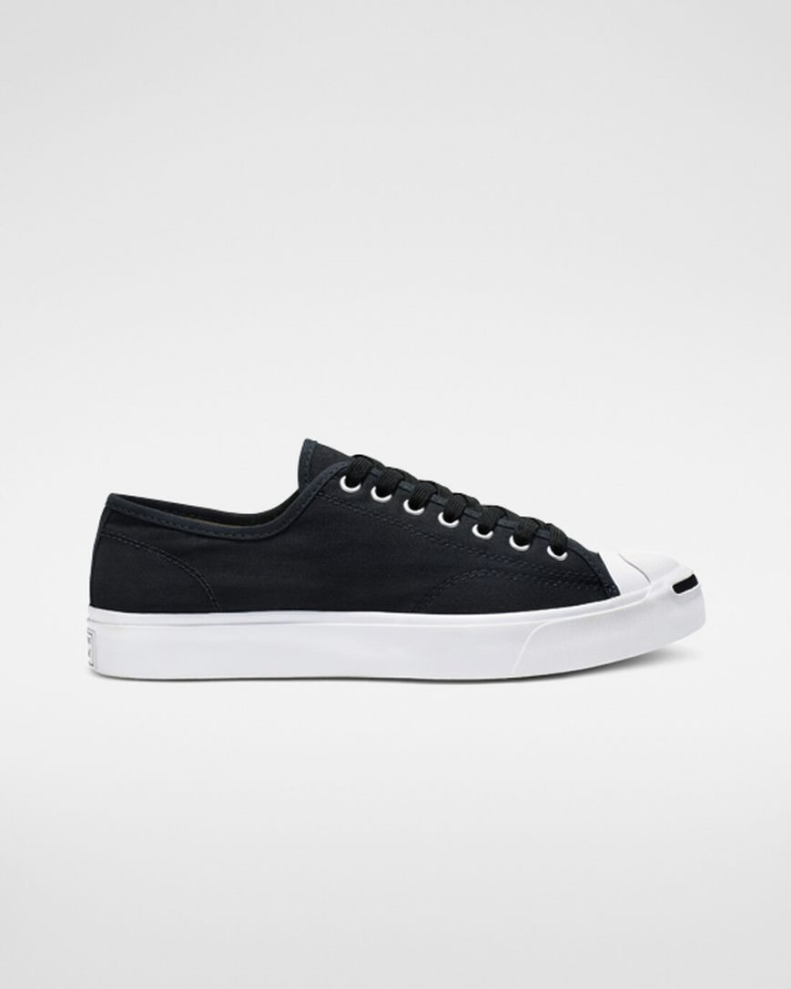 Converse Jack Purcell Canvas Lave Sko Herre Svarte Hvite Svarte | 823JPSGBD