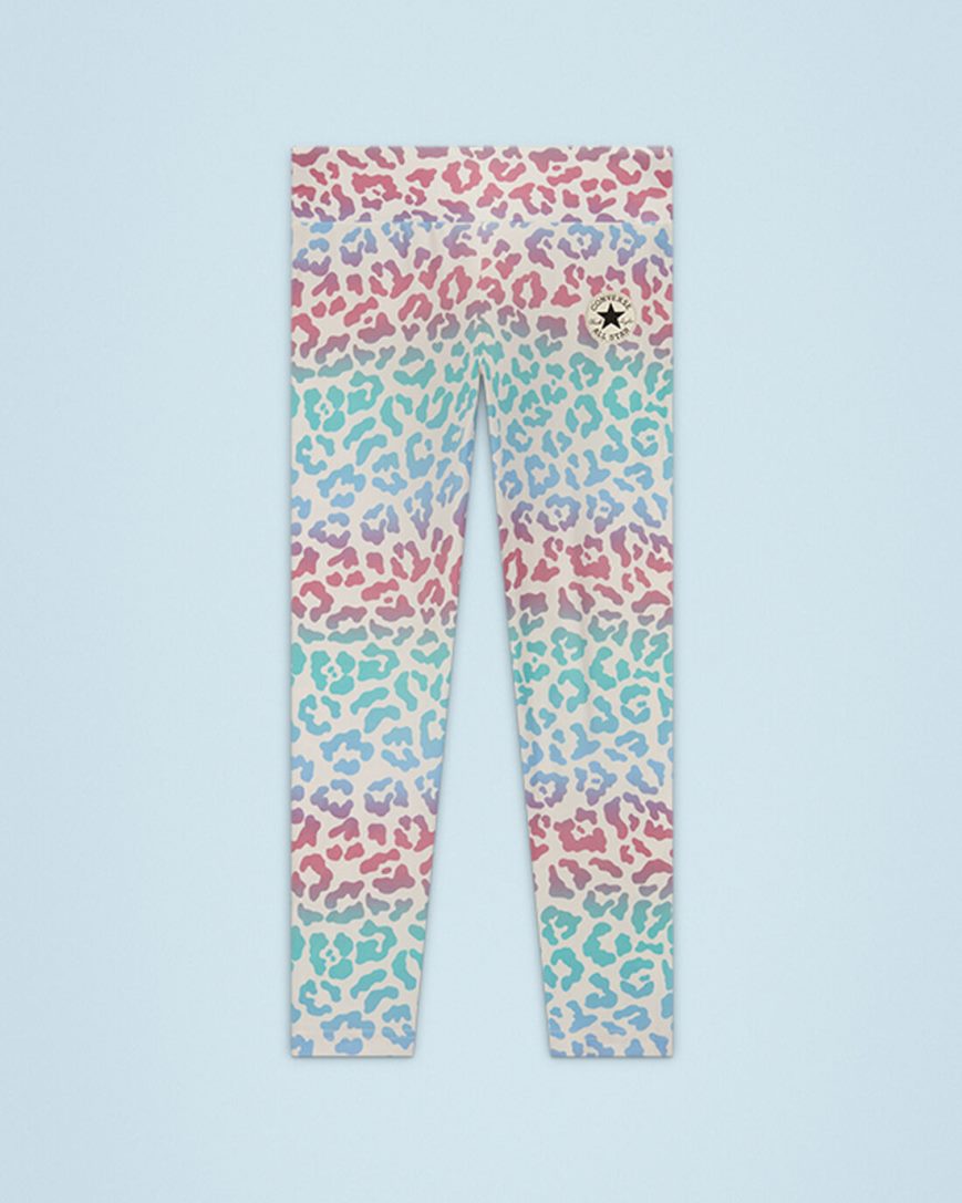 Converse Leopard Leggings Jente Beige | 253ZPIREX