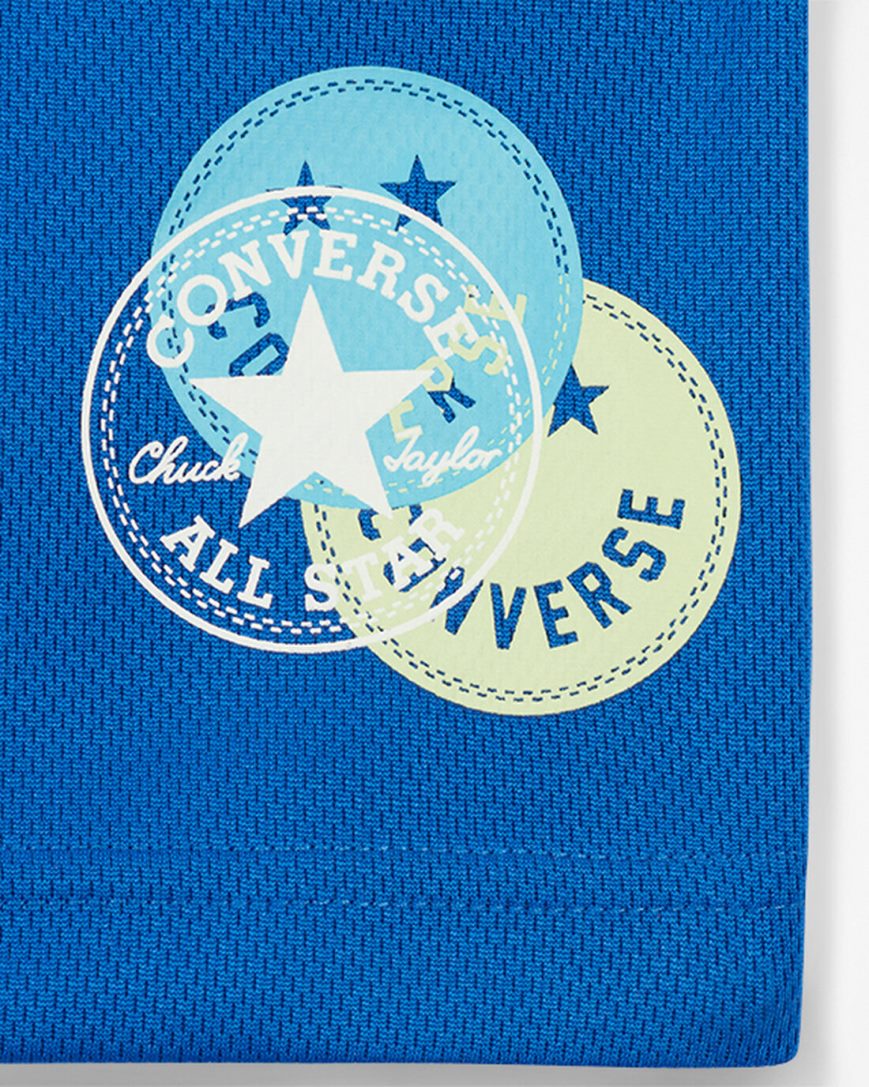 Converse Logo Smiley Mesh Shorts Gutt Kongeblå | 895BSYMPJ