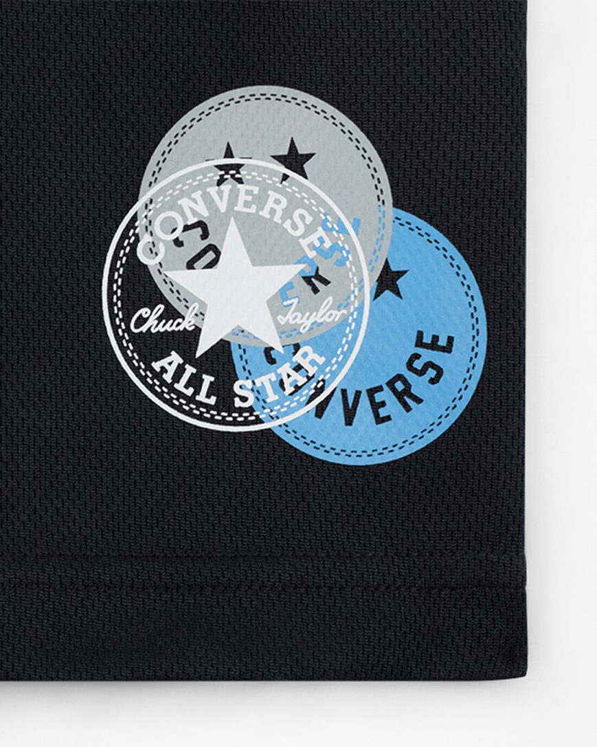 Converse Logo Smiley Mesh Shorts Gutt Svarte | 018SPZRON