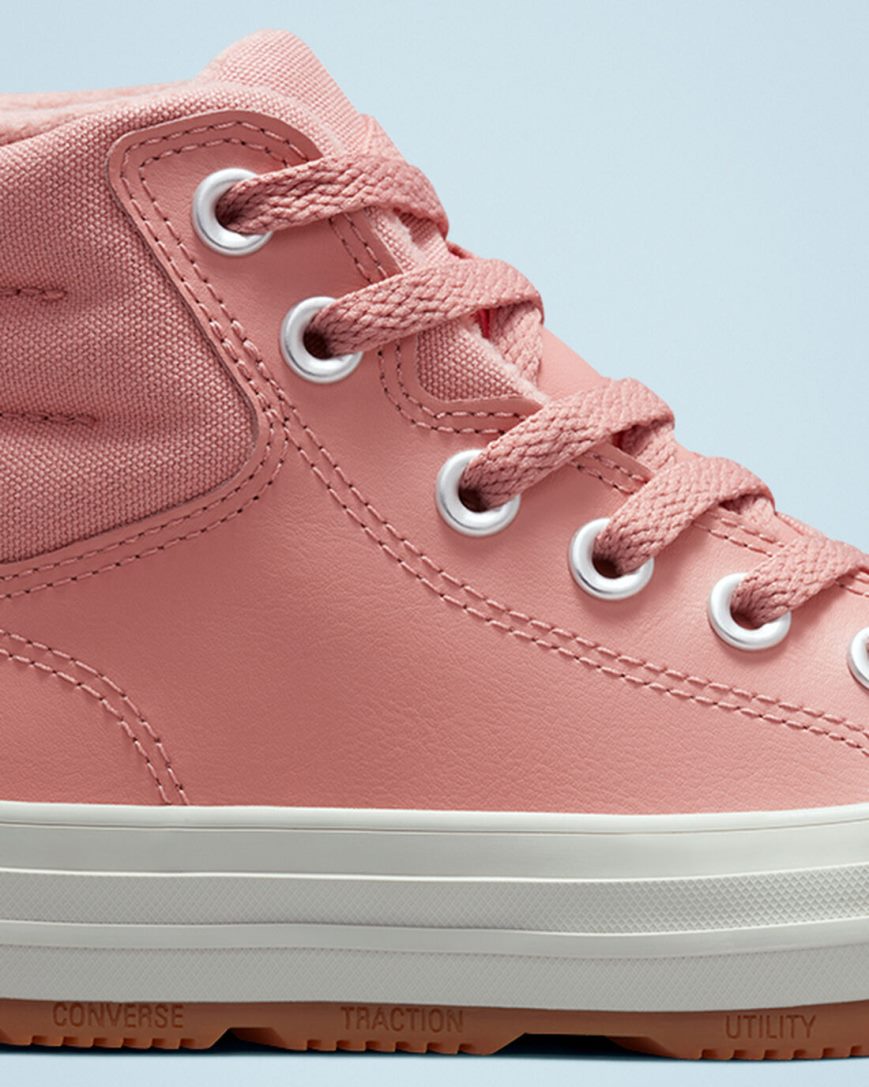 Converse Lær Chuck Taylor All Star Berkshire Boot Color Høye Sko Jente Rosa | 638YUBRXP