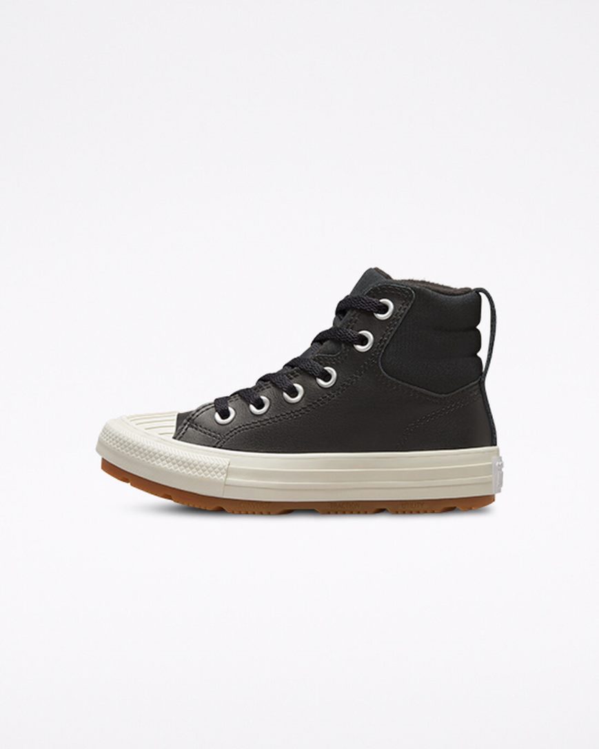 Converse Lær Chuck Taylor All Star Berkshire Boot Color Høye Sko Gutt Svarte | 694DQPIEJ