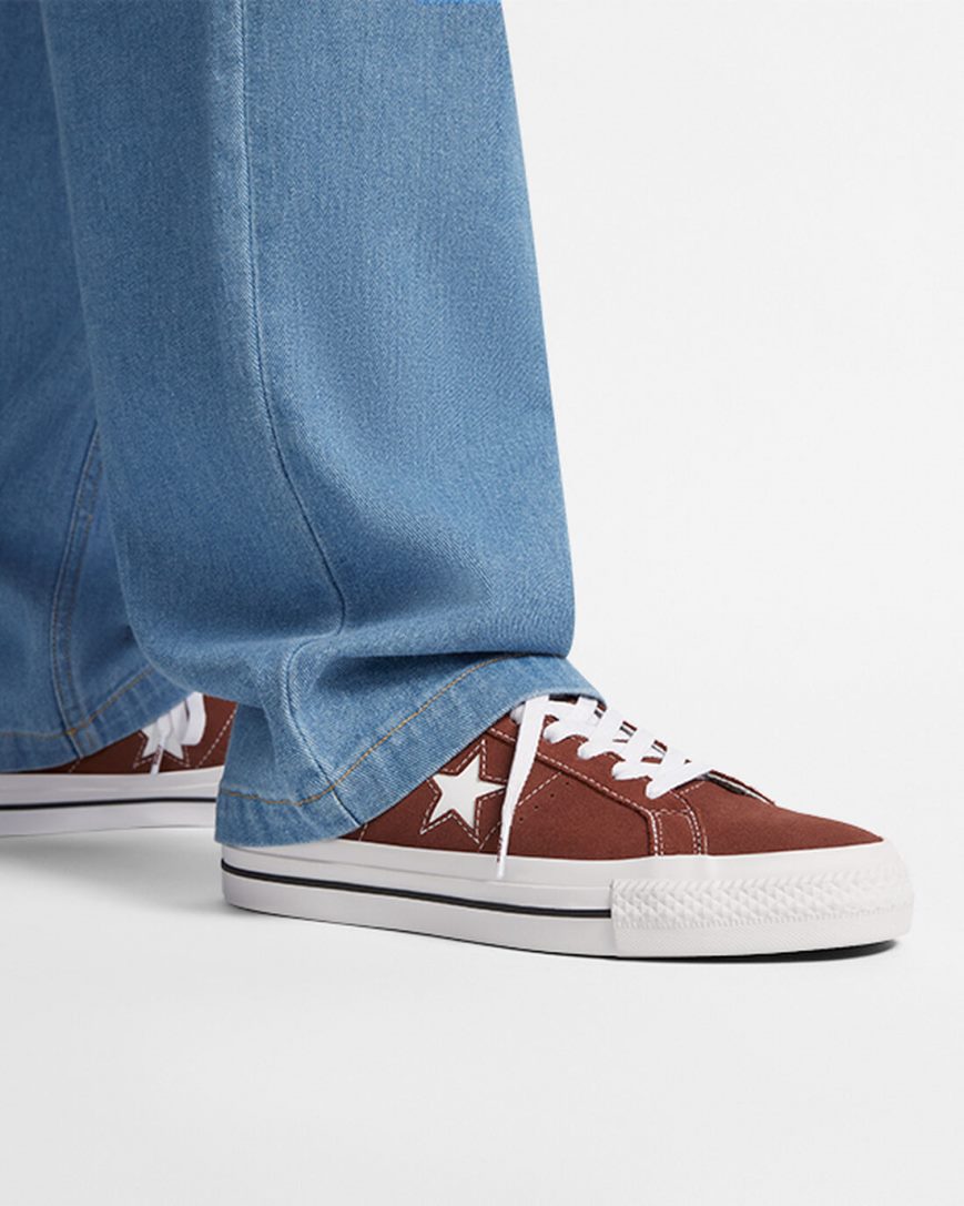 Converse One Star Pro Skatesko Herre Rød Hvite Svarte | 189YGPBCI