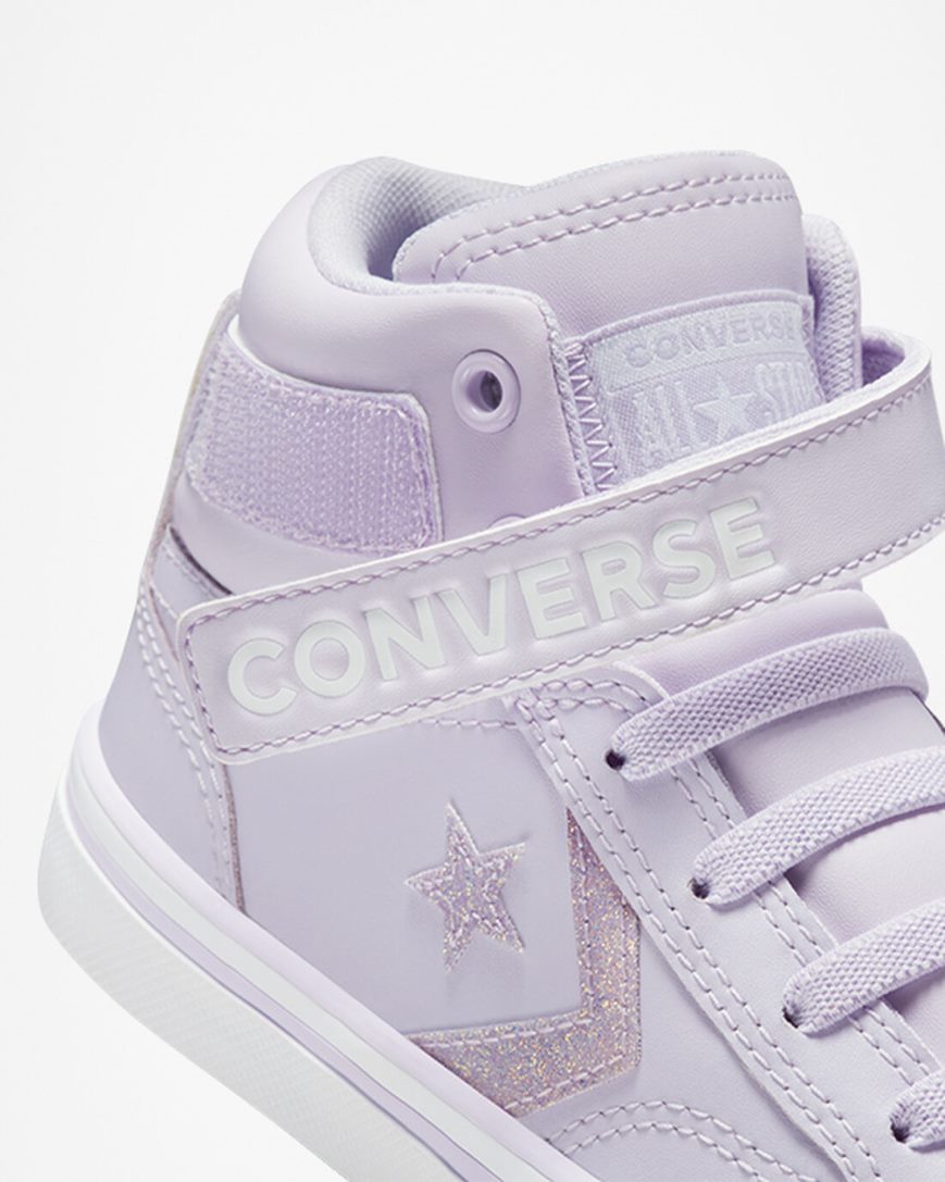 Converse Pro Blaze Reima Easy-On Glitter Høye Sko Jente Lilla Lilla | 295KGUSLO
