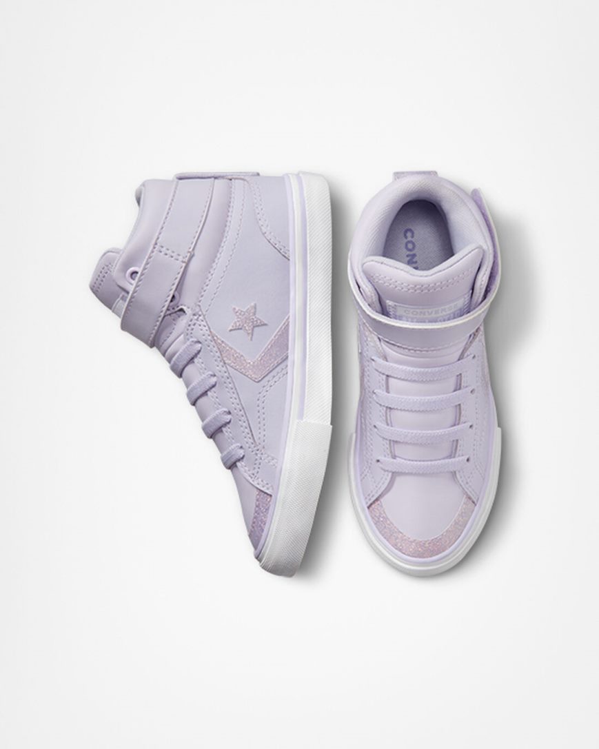 Converse Pro Blaze Reima Easy-On Glitter Høye Sko Jente Lilla Lilla | 295KGUSLO