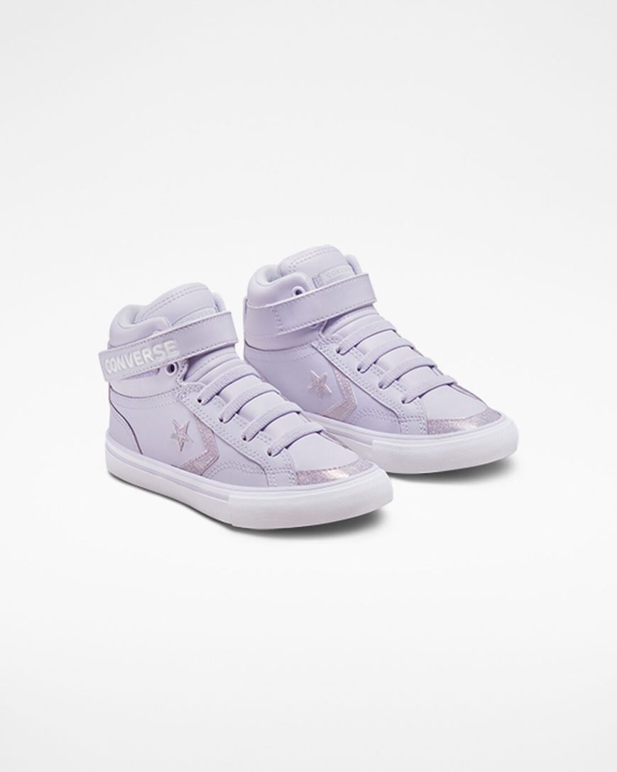 Converse Pro Blaze Reima Easy-On Glitter Høye Sko Jente Lilla Lilla | 295KGUSLO