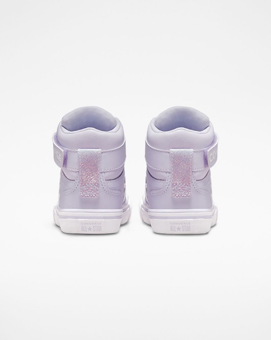 Converse Pro Blaze Reima Easy-On Glitter Høye Sko Jente Lilla Lilla | 295KGUSLO