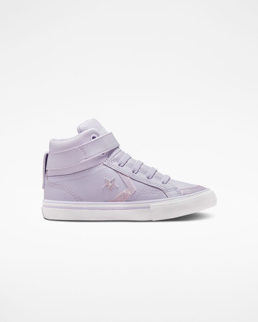 Converse Pro Blaze Reima Easy-On Glitter Høye Sko Jente Lilla Lilla | 295KGUSLO