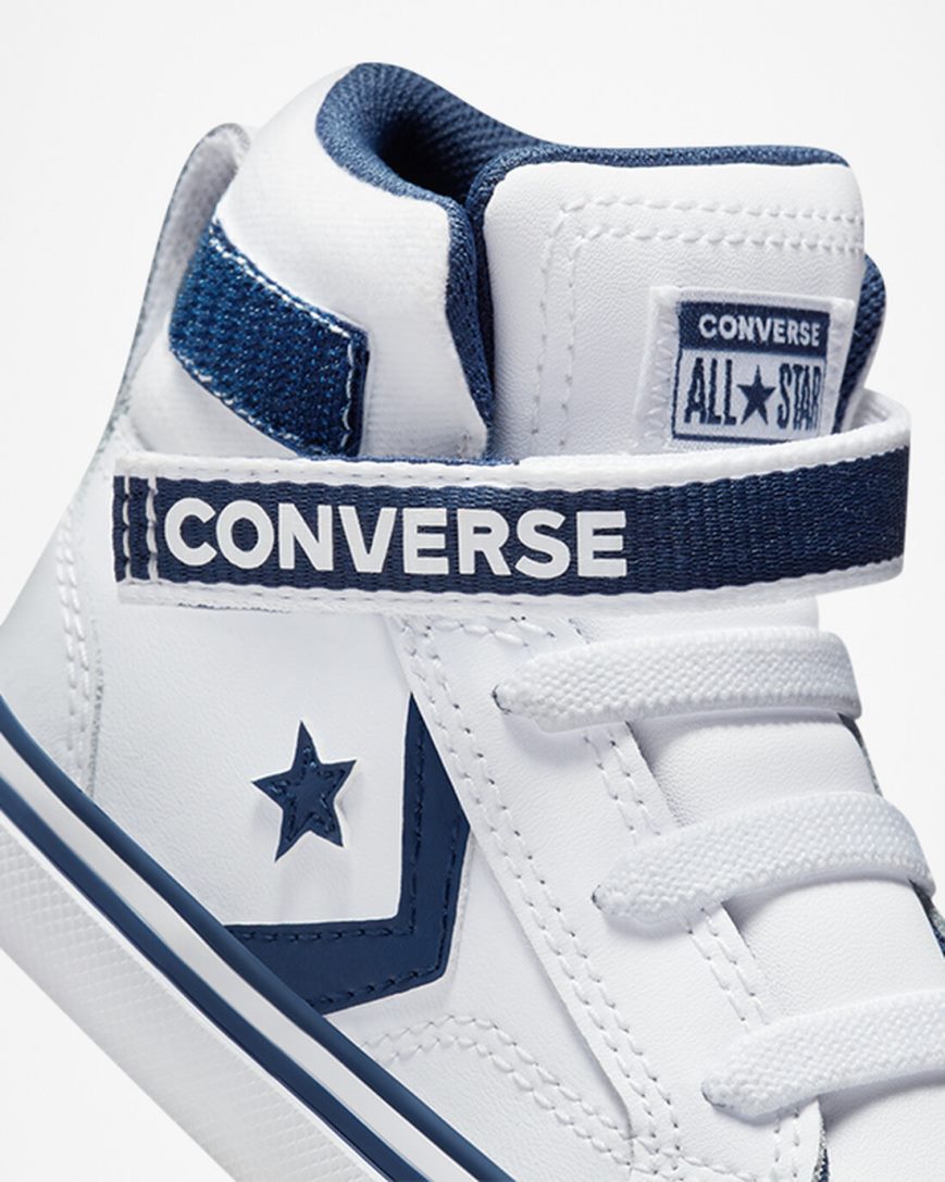 Converse Pro Blaze Reima Easy-On Varsity Club Høye Sko Gutt Hvite Marineblå Hvite | 039WYTCOH