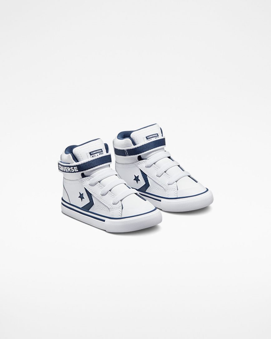 Converse Pro Blaze Reima Easy-On Varsity Club Høye Sko Gutt Hvite Marineblå Hvite | 039WYTCOH