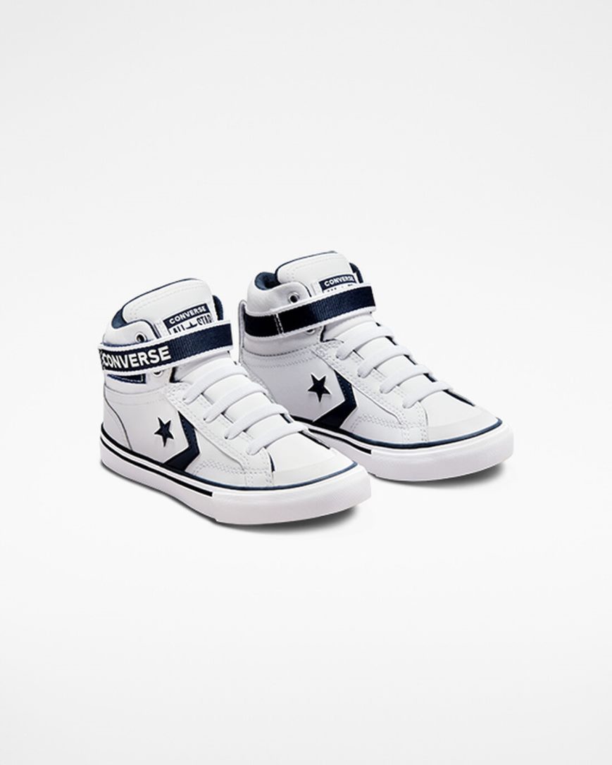 Converse Pro Blaze Reima Easy-On Varsity Club Høye Sko Gutt Hvite Marineblå Hvite | 716HMNVAR