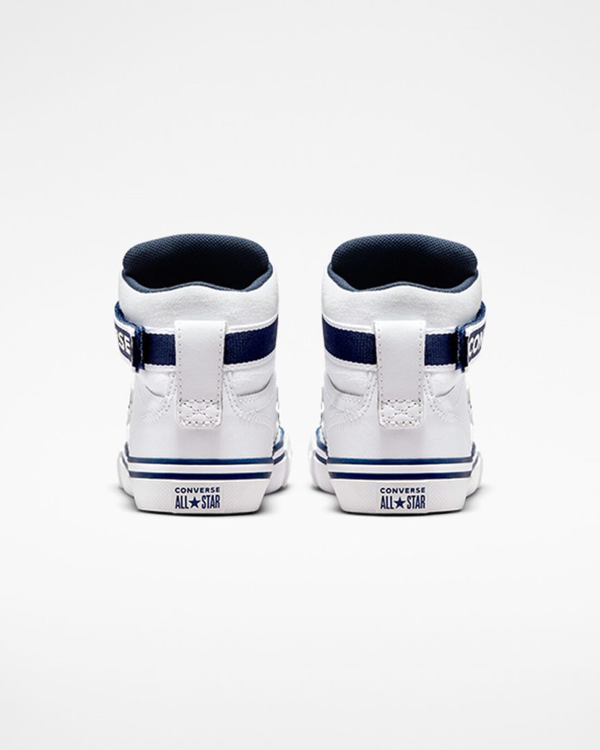 Converse Pro Blaze Reima Easy-On Varsity Club Høye Sko Gutt Hvite Marineblå Hvite | 716HMNVAR