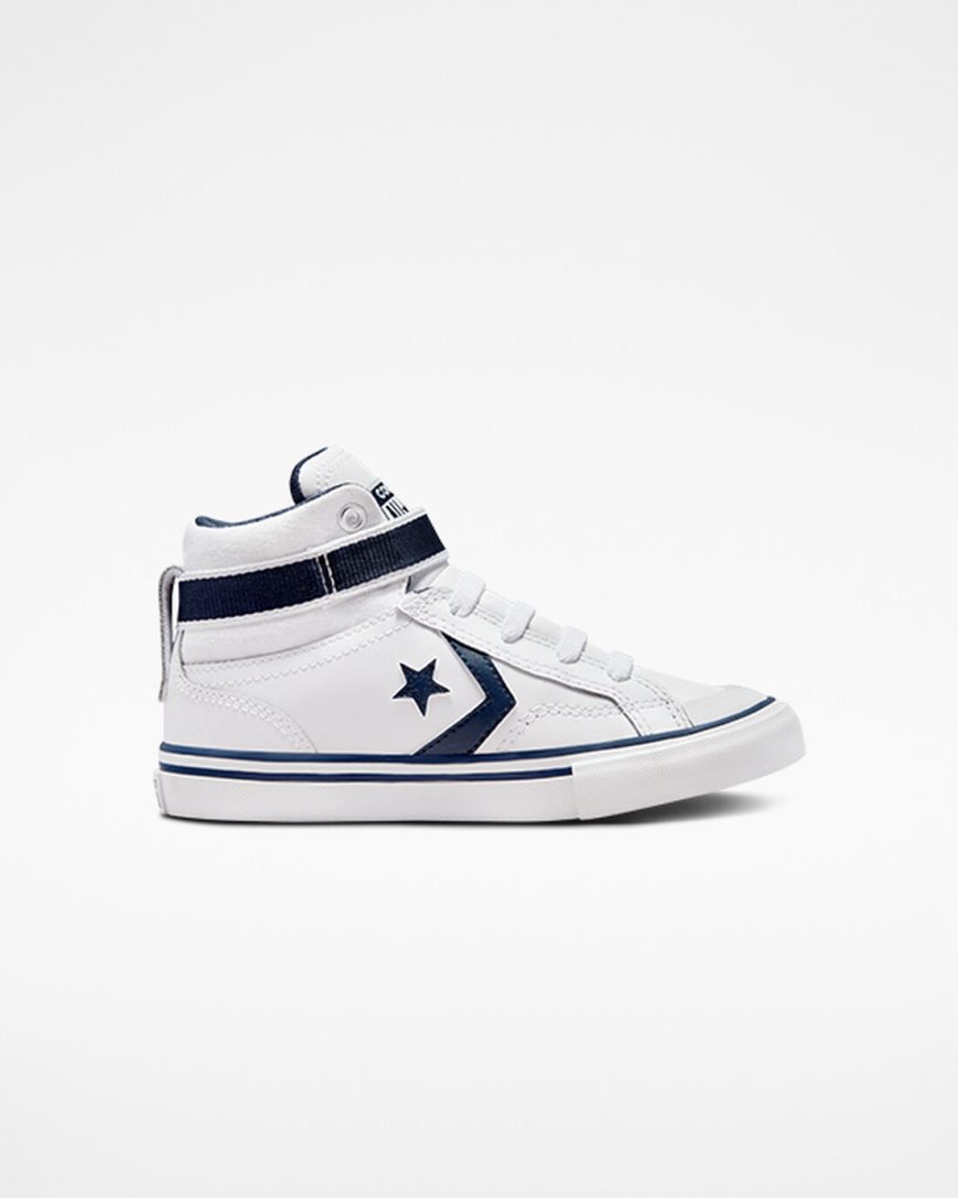 Converse Pro Blaze Reima Easy-On Varsity Club Høye Sko Gutt Hvite Marineblå Hvite | 716HMNVAR