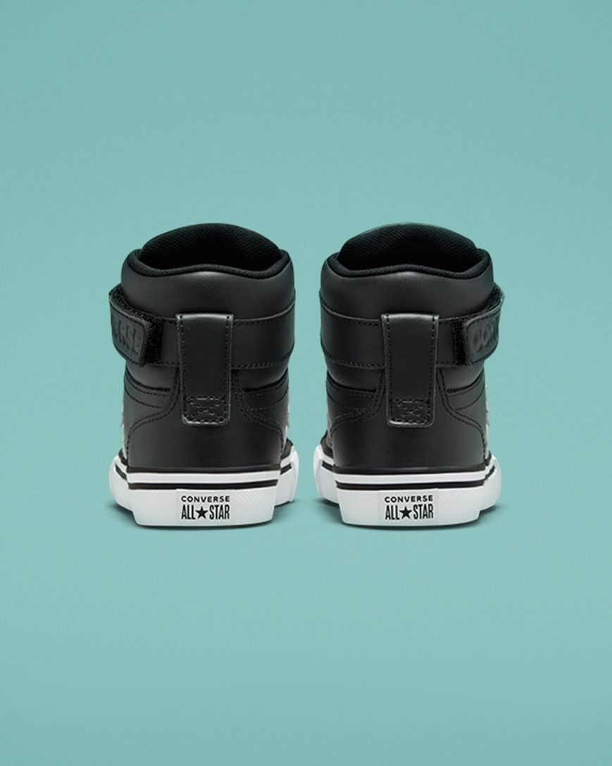 Converse Pro Blaze Reima Lær Høye Sko Gutt Svarte Hvite | 285VIHEYB