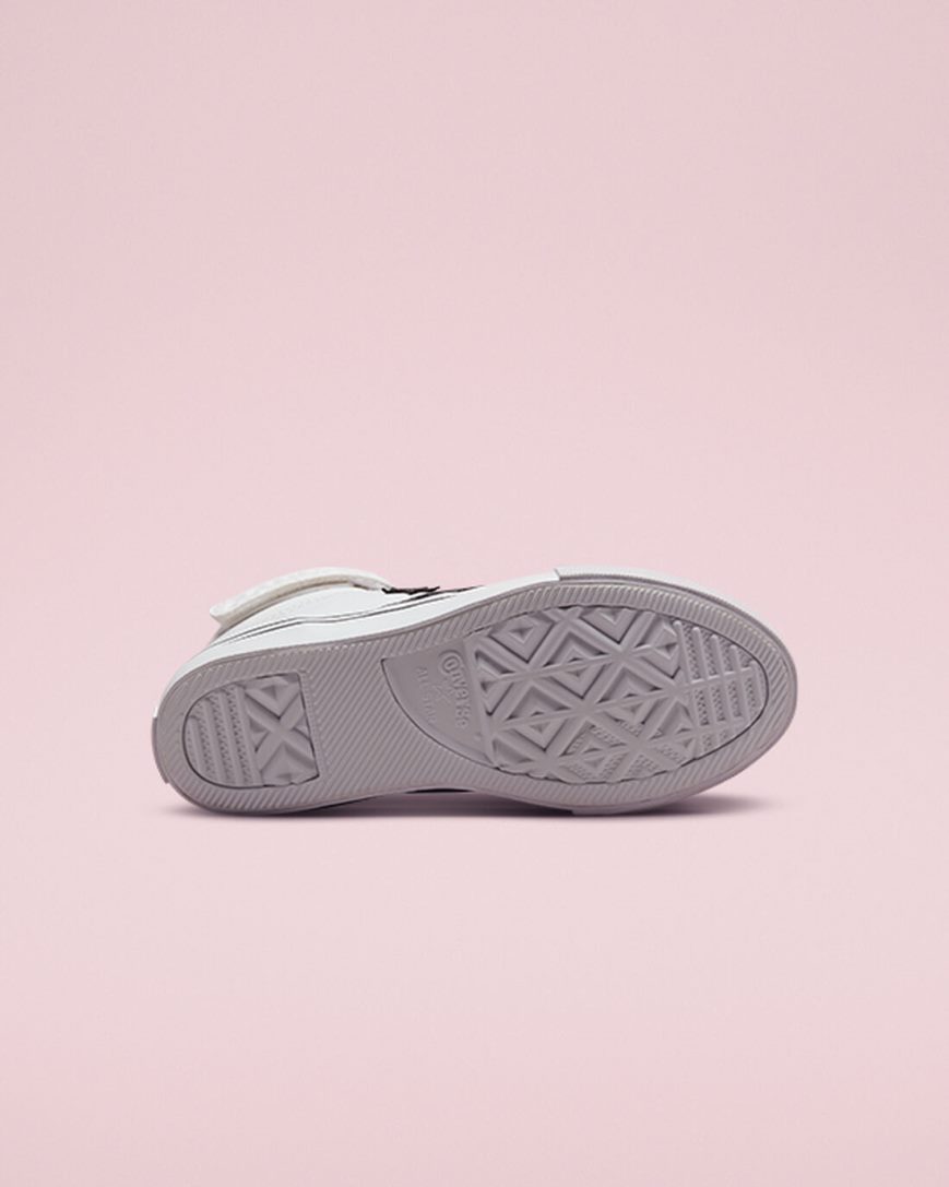 Converse Pro Blaze Reima Lær Høye Sko Gutt Hvite Svarte Hvite | 369NUTXDV