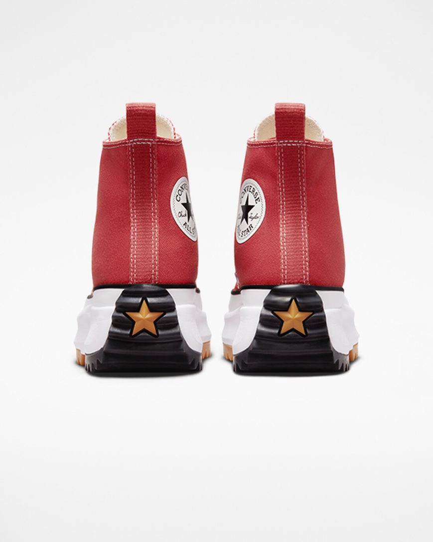 Converse Run Star Hike Høye Platform Sko Dame Rød Hvite Svarte | 621ZWEKFP