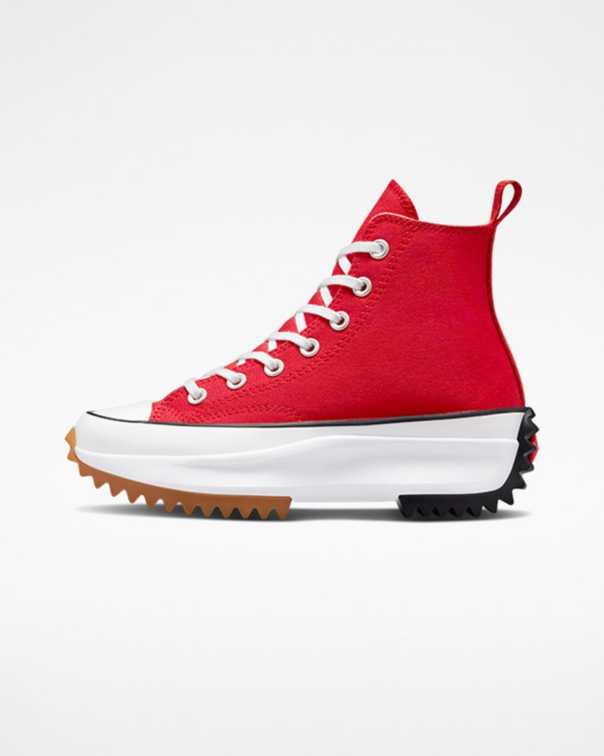 Converse Run Star Hike Høye Platform Sko Herre Rød Hvite Svarte | 684QCWKXL