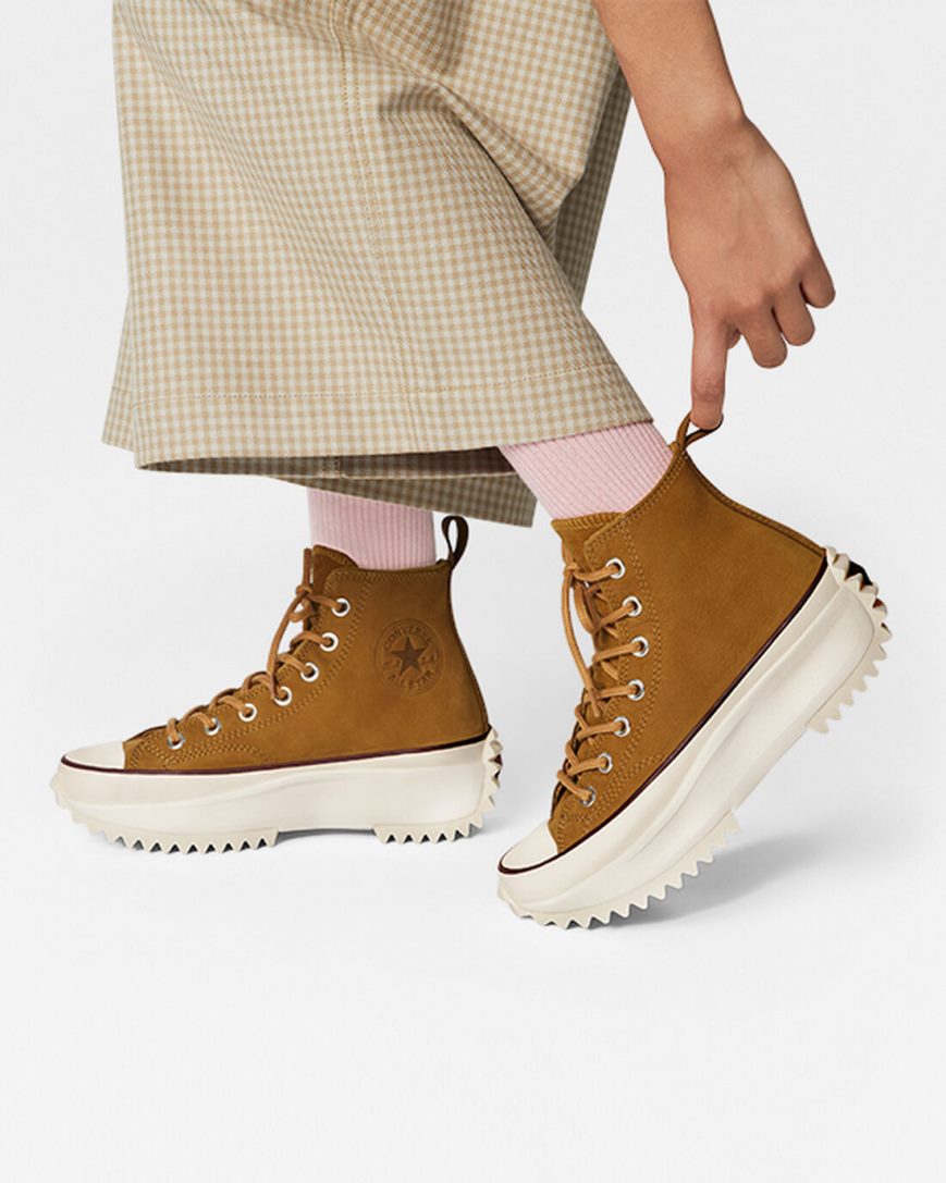 Converse Run Star Hike Høye Platform Sko Herre Brune Grå | 986UWHPQL