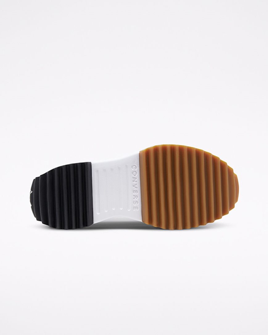 Converse Run Star Hike Lave Platform Sko Dame Hvite Svarte | 860ACTXJW
