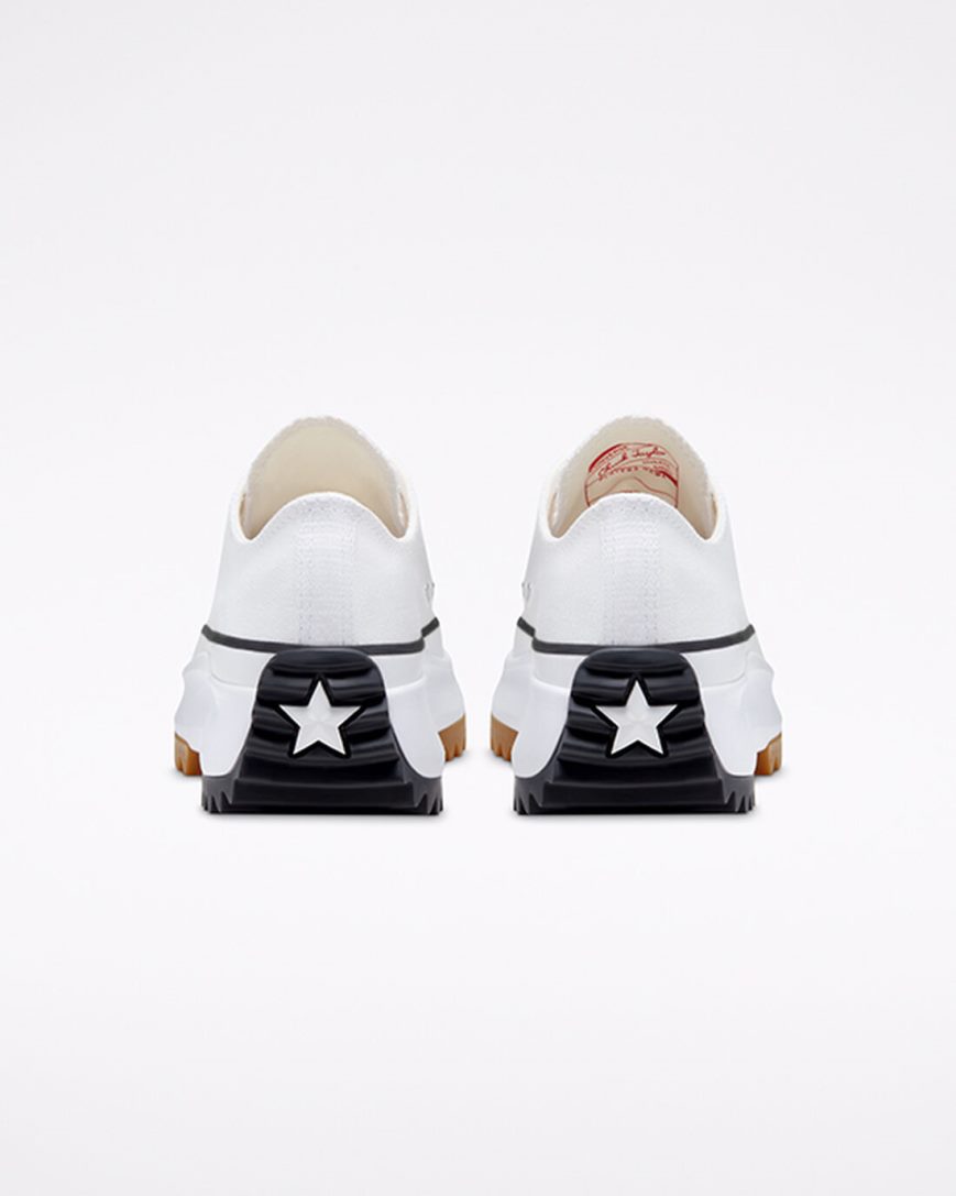 Converse Run Star Hike Lave Platform Sko Dame Hvite Svarte | 860ACTXJW