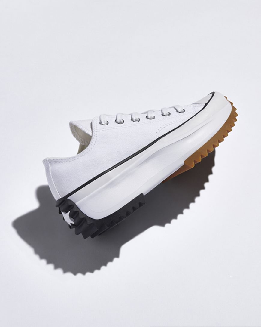 Converse Run Star Hike Lave Platform Sko Dame Hvite Svarte | 860ACTXJW