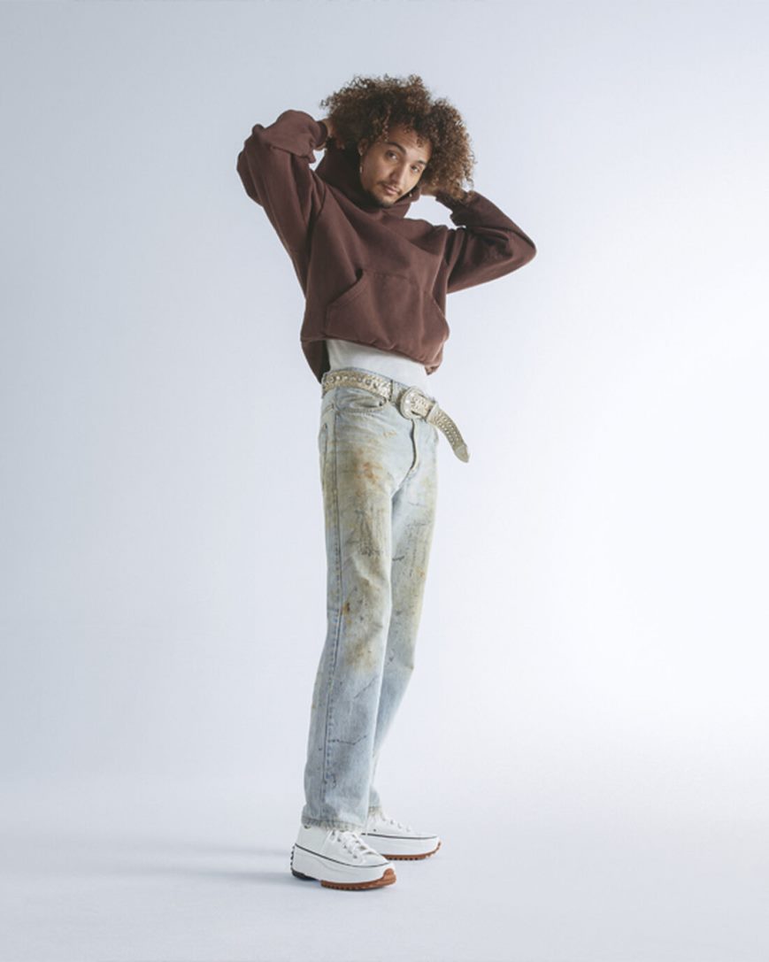 Converse Run Star Hike Lave Platform Sko Dame Hvite Svarte | 860ACTXJW