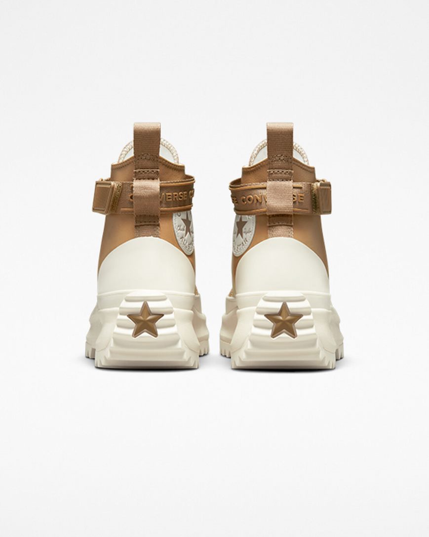 Converse Run Star Hike Lær Utility Reima Høye Platform Sko Herre Brune Hvite | 516NRABPE