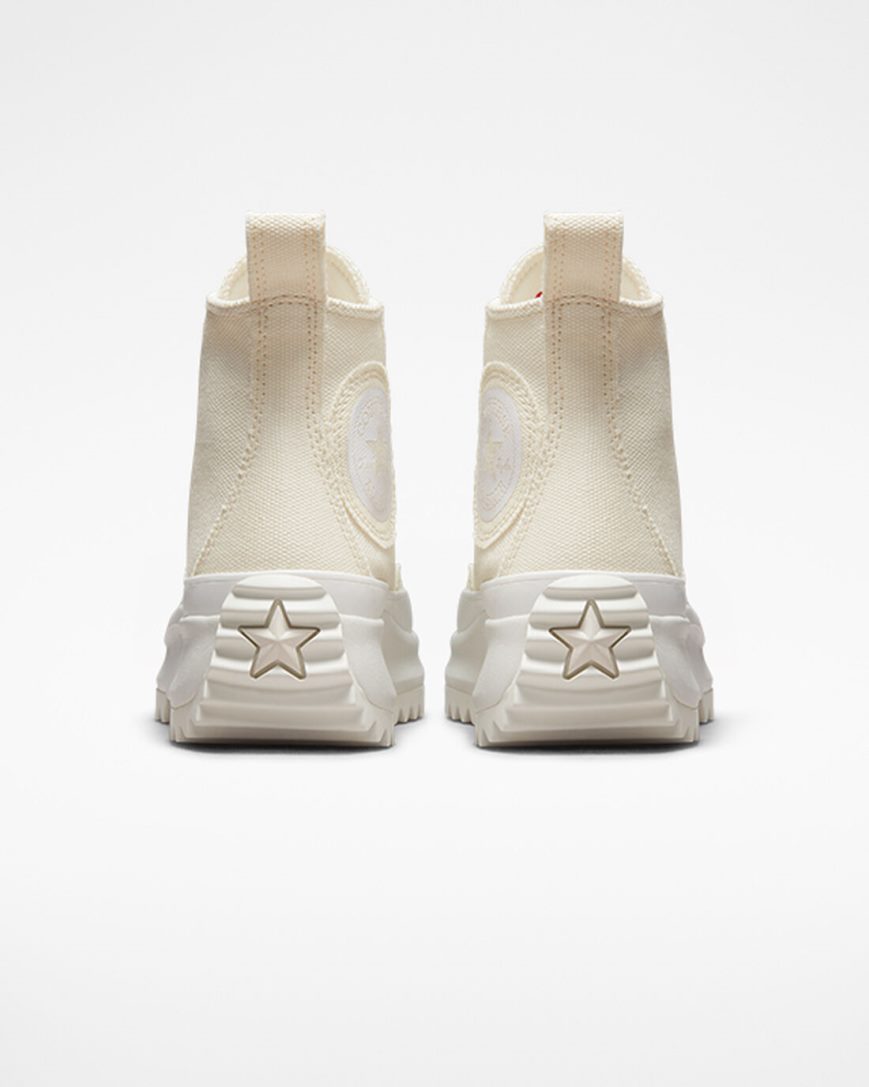 Converse Run Star Hike Raw Edge Høye Platform Sko Dame Beige Beige Hvite | 712XLUQOI