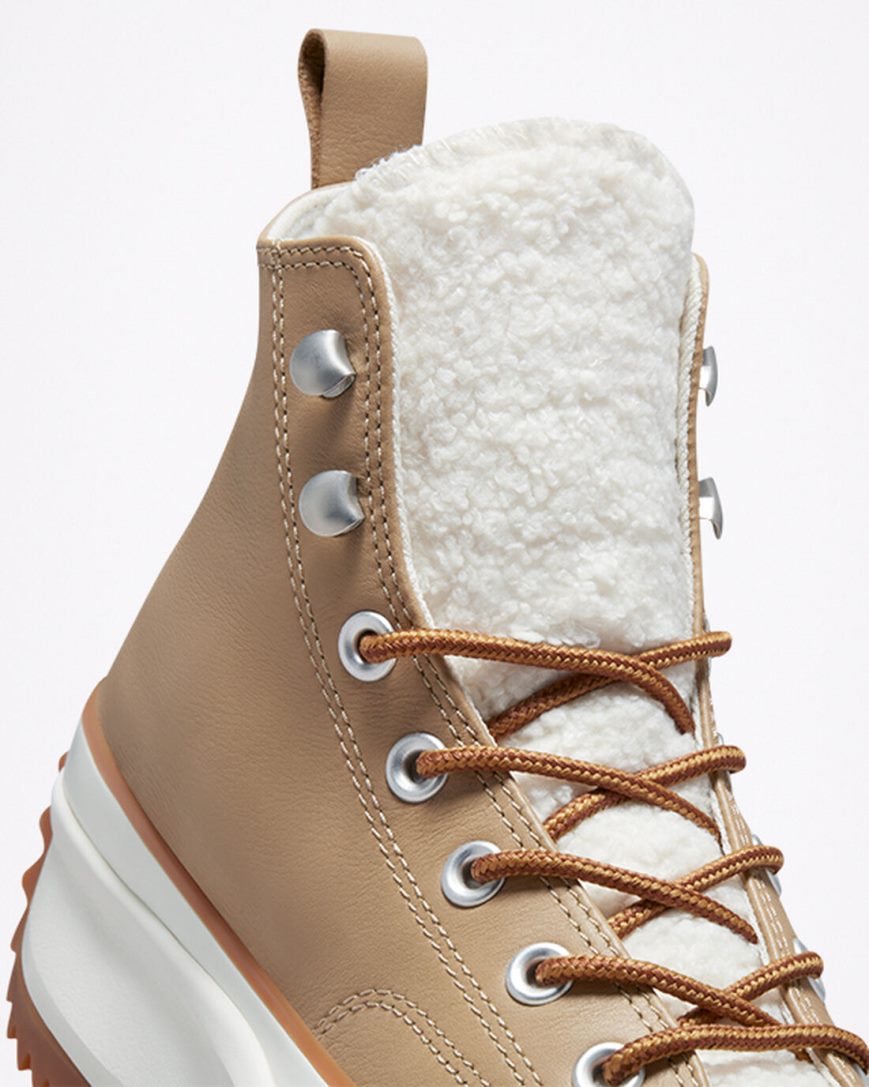 Converse Run Star Hike Sherpa Høye Platform Sko Dame Khaki Brune | 614IBORNQ