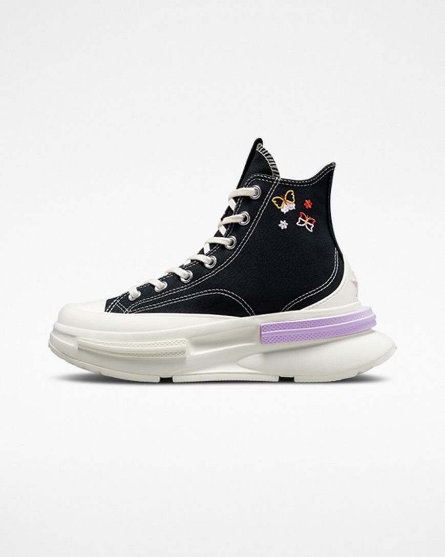 Converse Run Star Legacy CX Butterfly Wings Høye Platform Sko Dame Svarte | 680ZOQUSM