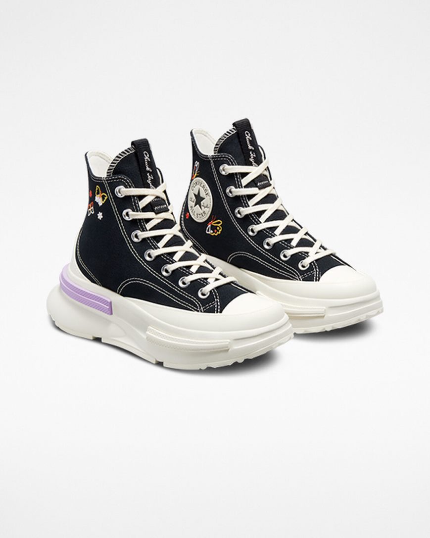 Converse Run Star Legacy CX Butterfly Wings Høye Platform Sko Dame Svarte | 680ZOQUSM