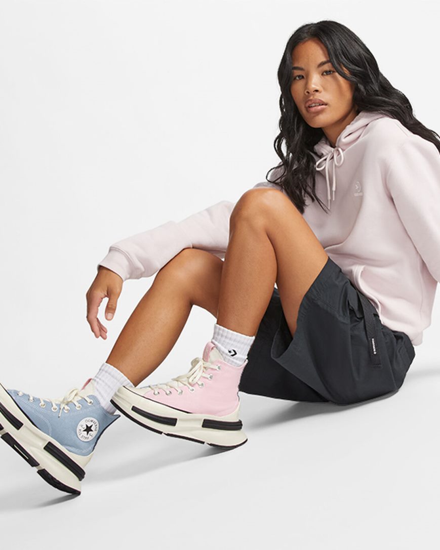 Converse Run Star Legacy CX Denim & Canvas Høye Sko Dame Oransje Rosa | 173RDMZKY