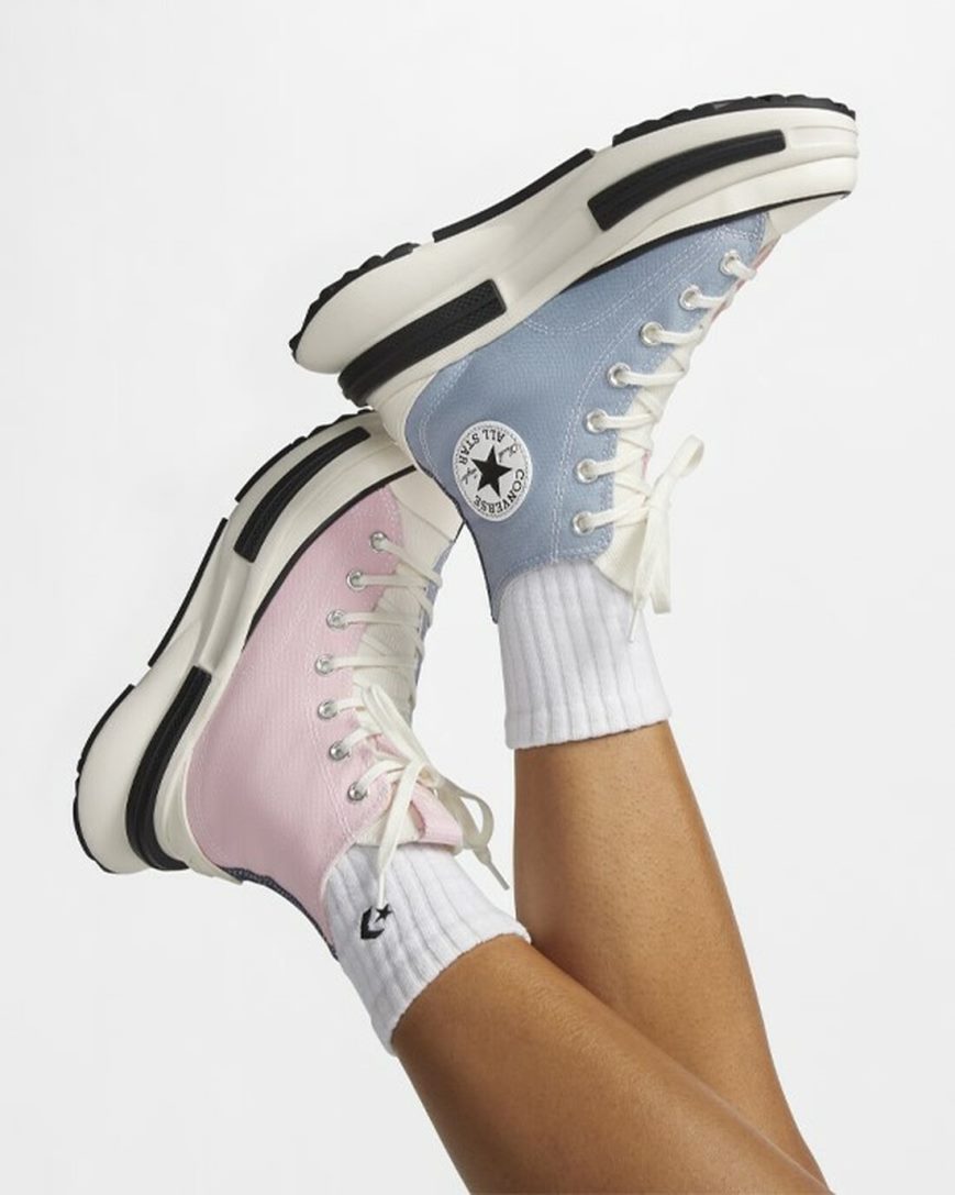 Converse Run Star Legacy CX Denim & Canvas Høye Sko Herre Oransje Rosa | 243LDCBFM