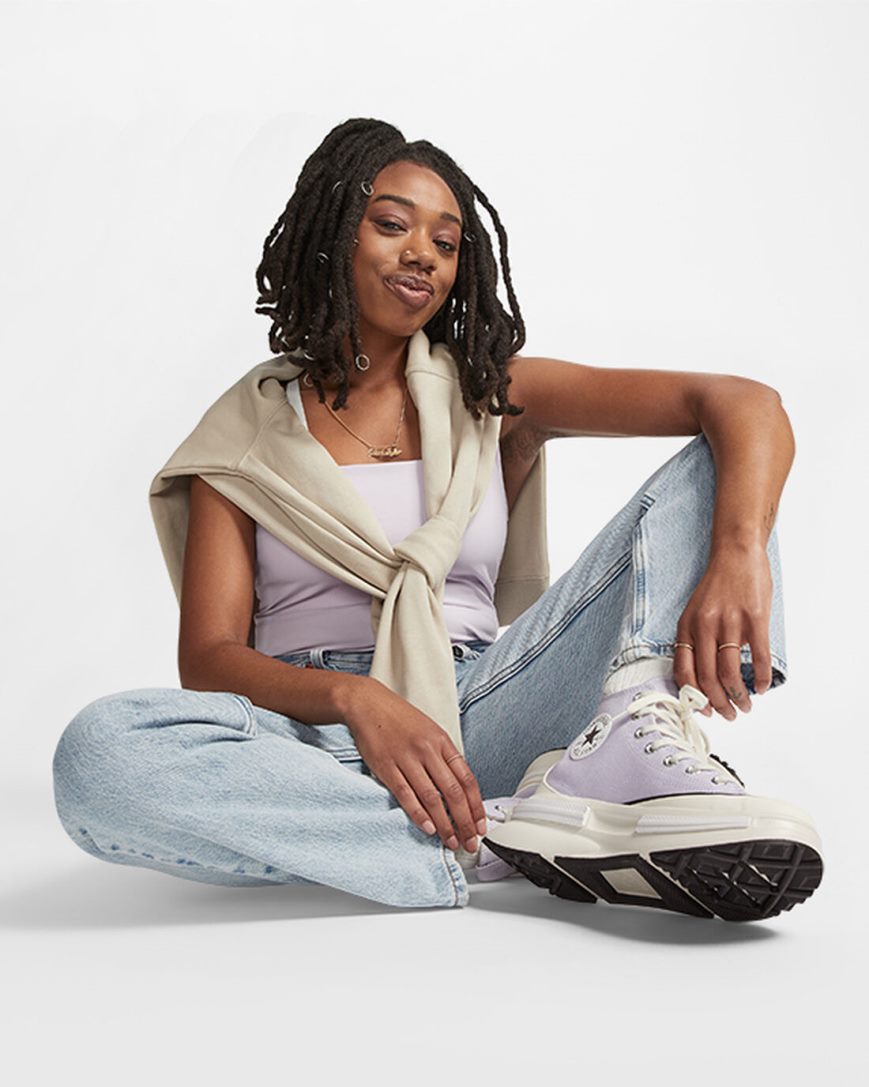Converse Run Star Legacy CX Høye Sko Herre Lilla Svarte | 045BGUVRH