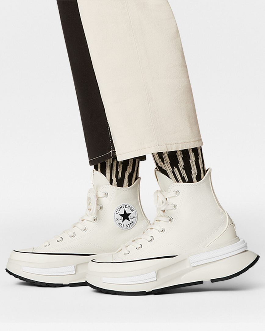Converse Run Star Legacy CX Høye Sko Herre Beige Svarte Hvite | 749QJZLWO