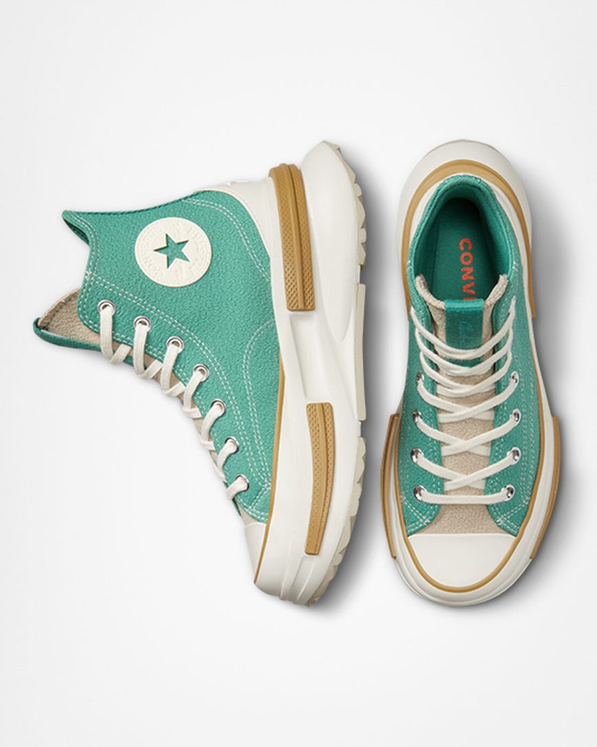 Converse Run Star Legacy CX Textured Høye Sko Herre Grønn | 167GDLFIC