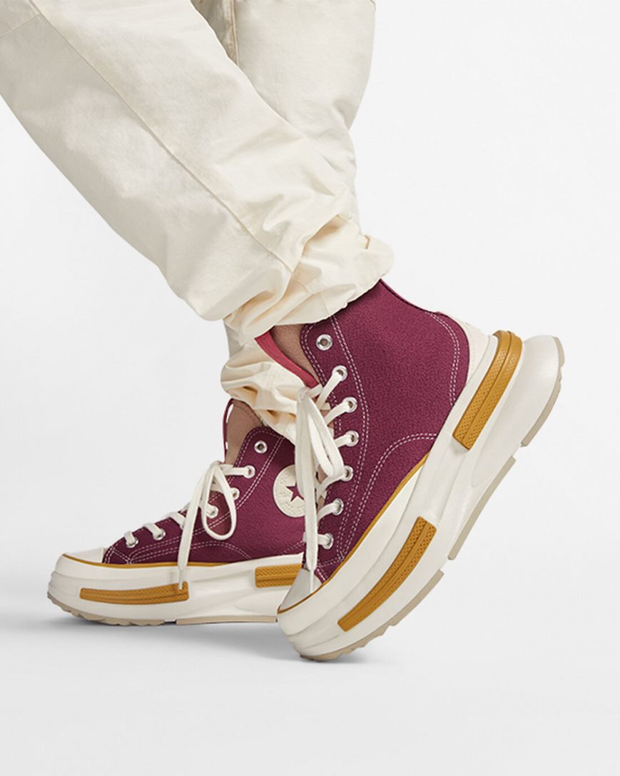 Converse Run Star Legacy CX Textured Høye Sko Dame Rosa Grå | 253KBUAVH