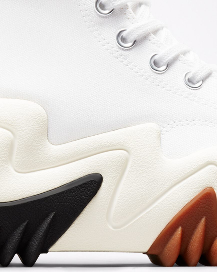 Converse Run Star Motion CX Høye Platform Sko Herre Hvite Svarte Oransje | 247KTXLSF