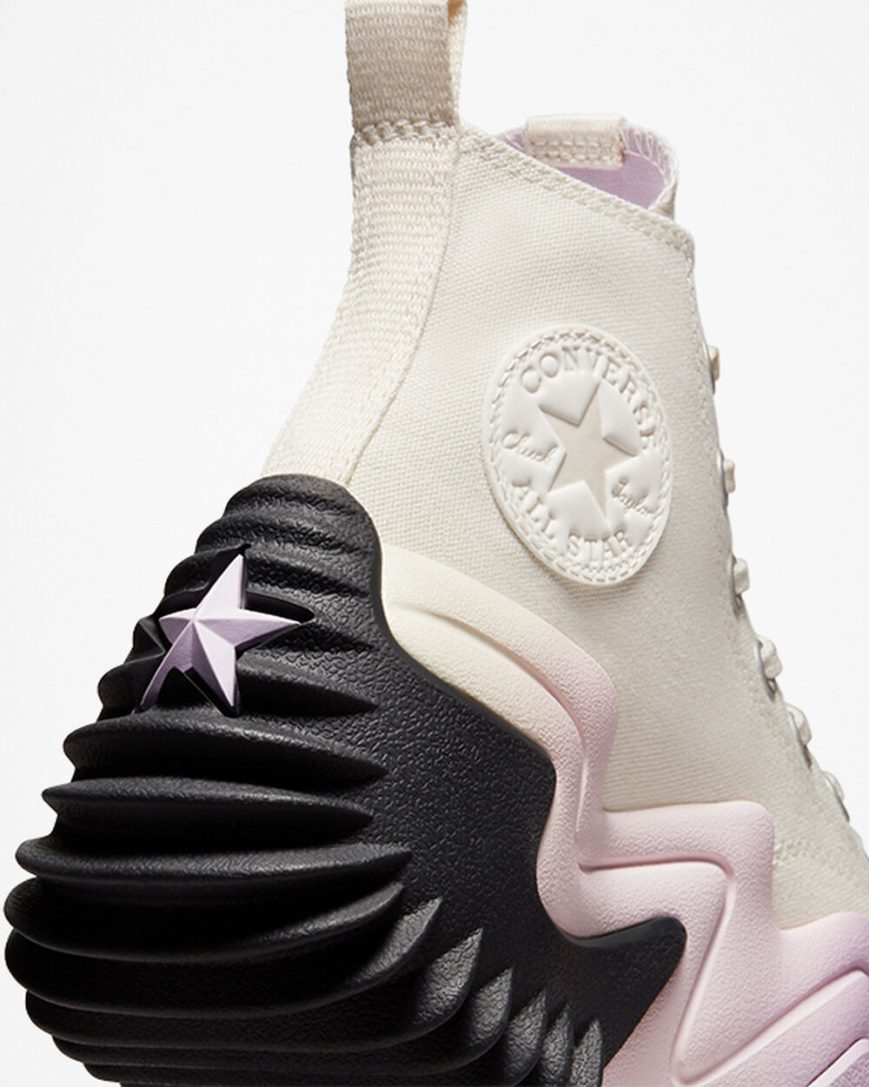 Converse Run Star Motion CX Høye Platform Sko Dame Hvite Lilla Svarte | 609ILXWOD