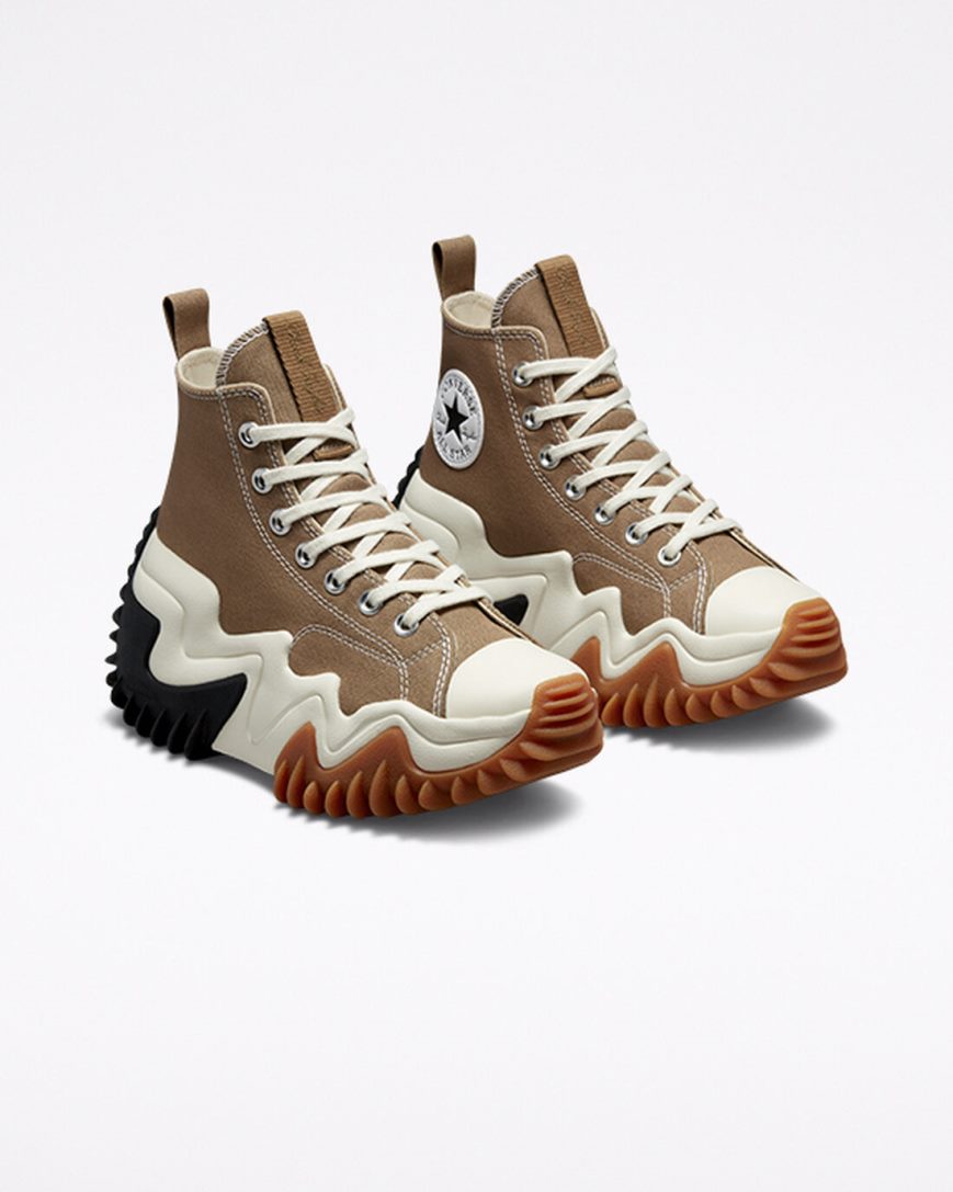 Converse Run Star Motion CX Høye Platform Sko Herre Brune Svarte | 694YOFRBV